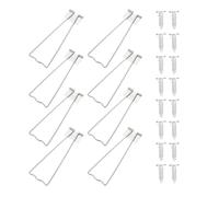 CLISPEED Support Arrière pour Cadre Photo en Fer Poli Argenté Grand Format 8 Supports 16 Vis Fixation Stable Triangulaire pour Chevalet Photo Usage Décoration Murale