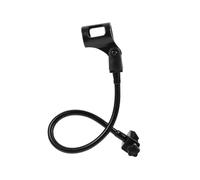 CLISPEED Support de microphone flexible avec support universel, construction en fer noir, design col de cygne souple et portable pour studio et scène