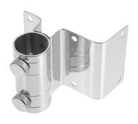 CLISPEED Support de Pince en Acier Inoxydable pour Parasol et Mât de Drapeau Base Carrée Robuste Fixation Latérale pour Balcon Terrasse et Chaise Accessoire Polyvalent pour