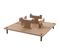 CLISPEED Support de Travail Modélisme Naval Métal Bois, Base Robuste | Structure Modulaire à Dégagement Rapide, Multi-Angle pour Assemblage et Peinture Uniforme, Kaki