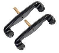 CLISPEED Support D'épaule pour Violon Confortable et Stable Portable en Latex Noir 2 Pièces pour Parties de Violon et Apprentissage en