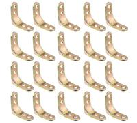CLISPEED Support en L en fer 20 pièces, Équerres de renfort pour accessoires de meubles, fixation fixe et non déplacée, pour armoires et étagères murales