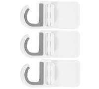 CLISPEED Support Mural pour Balai Organisateur de Balais sans Perçage 3pcs Plastique Blanc sans Traces et Serpillières Placards et Autres Pièces Maison
