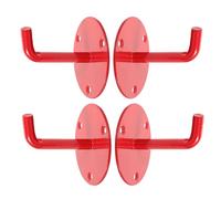 CLISPEED Support Mural Rouge pour Extincteur Co2 2-9 Kg Lot de 4 Crochets Métalliques Robustes Fixation Murale Adaptée aux Bureaux et Cuisines Commerciales