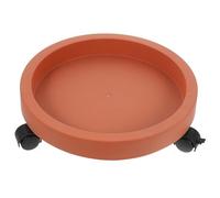 CLISPEED Support Pot Fleur Plastique avec Roues Plateau Rond Mobile pour Pots Intérieur et Jardin Base Anti-Fuite Solide et Pratique Capacité de Charge Élevée Design Esthétique et Facile à