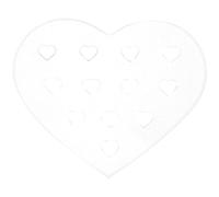 CLISPEED Support pour Extensions de Cils Transparent en Verre Tampon Porte-Colle de Cœur Outil de Palette pour Greffe de Faux Cils Accessoire Professionnel pour Salon et Usage Quotidien