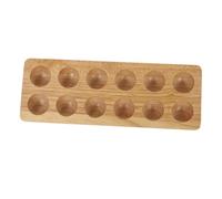 CLISPEED Support Œufs Bois Double Rangée Casier pour Rangement Œufs Maison et Commerces Surface Casse Étagère Pratique pour Cuisine et Restaurant