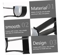 CLISPEED Supports De Tringle à Rideaux en Alliage D'aluminium, 6 Pièces, Finition Noire, Haute Résistance, pour Installation Murale, Accessoires Fixes pour Tringles Rome, Usage Intérieur Maison