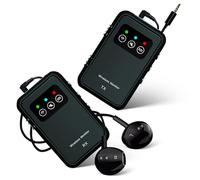 CLISPEED Système pour Son Clair Intra-auriculaire de Surveillance sans Fil en ABS Compact avec Émetteur-récepteur Noir en Live et Répétitions de Groupe