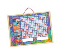 CLISPEED Tableau de Récompense Garçon Fille Réutilisable pour Habitudes Positives et Comportement Organisation Quotidienne et Apprentissage des Routines Matin et