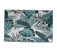 CLISPEED Tapis Carré Style Plante Motif de Bananier Vert Tapis de Sol Décoratif pour Chambre Salon Lavable et Réutilisable Design Aquarelle Tropical