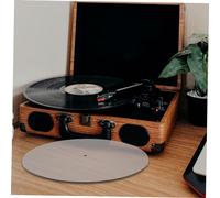 CLISPEED Tapis de Platine Vinyle Acrylique Antidérapant des Vibrations et du Bruit Pad Transparent Élégant pour Platine Vinyle Protection Durable pour Disques