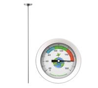 CLISPEED Thermomètre à Compost en Acier Inoxydable, Précision ±2℃, Plage 10 76°c, Étanche, pour Jardin Extérieur et Bacs à Compost