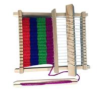 CLISPEED Tricoteuse Bois pour Garçon Fille Jouet Éducatif DIY Machine à Tisser Laine Artisanale Développement des Mains Et du Cerveau