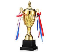 CLISPEED Trophée en Métal 32x14 Cm pour Compétition Sportive, Coupe du Vainqueur Basketball et Football, Trophée de Récompense pour Ligue Champions, Décoration Sportive Polyvalente