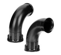 CLISPEED Tube D'évent de Haut-Parleur Pratique pour Sortie Sonore 2 Pièces en Plastique Noir Surface Polie D'enceinte Automobile