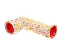 CLISPEED Tunnel pour Petits Animaux Jaune Ananas Abri et Cachette Confortable pour Hamster Cochon Furet et Lapin Nain Lit Douillet et Espace de Jeu Sécurisé