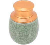 CLISPEED Urne Céramique Compacte pour Cendres de Chat et Chien Style Rétro Boîte Funéraire Mémoire pour Animaux de Compagnie Moyens et Grands Souvenir Commémoratif