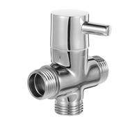 CLISPEED Vanne de Dérivation de G1/2 en Cuivre, 3 Voies | Filetage Mâle 1/2 Pouce, Double Sortie en T, Compatible Douchette et Pommeau, Salle de Bain