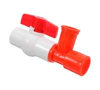 CLISPEED Vanne D'extrémité d'eau Abs PP Rouge pour Élevage de Volailles, Vanne de Bout de Conduite d'eau Contrôle Précis Pression pour Poulets pour Ferme Avicole et Élevage de Poulets
