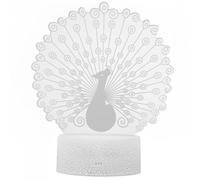 CLISPEED Veilleuse 3D en Acrylique Tactile 7 Couleurs Lampe de Bureau LED sans Pile USB Lumière D’Illusion Décorative pour Chambre Salon et Bar Présent Visuel Original