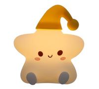 CLISPEED Veilleuse LED en Silicone Étoile Rechargeable 1W 1200Mah Petite Lampe de Nuit Tactile pour Chambre Garçon et Filles Présent Anniversaire Détecteur de Mouvement Éclairage Doux