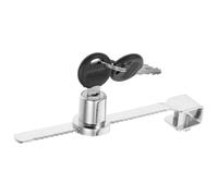 CLISPEED Verrou de Sécurité en Acier Inoxydable Argenté pour Congélateur et Vitrine avec Cylindre de 20 Mm, Facile à Utiliser, pour Restaurants et Supermarchés
