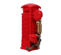 CLISPEED Vintage Telephone Booth Résine Rouge Décoration Antique Avec Modèle De Téléphone Rotatif Pour Maison Et Bureau Ornement Classique Et Élégant