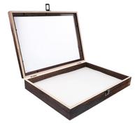 CLISPEED Vitrine en Bois pour Spécimens d'Insectes Boîte Vintage 365 X 265 X 6 CM Couvercle Transparent Mousse EVA Blanche pour Protection Coffret de Rangement Multifonction pour