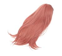 CLISPEED Wig Longue Droite Rose Résistante Chaleur pour Cosplay et Halloween Haute Température Coiffure -partie Confortable pour Fêtes et Déguisements