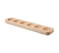 CLISPEED Wooden Egg Holder Tray For Refrigerator And Tabletop Solid Wood Egg Storage Rack Decorative And Practical Organizer