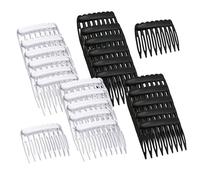 Clissure de cheveux latérale - Clip formel, poignée décorative | Outil de style en plastique transparent, porte-voile de fête, ornement de cheveux épais, postime à cheveux de dents noires pour les mar
