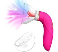 Clitoris Léchant Ventouse,Pompe a Vide pour femme Masseur Portable Silicone Sans Fil,10 Modes de fréquences,Chargement USB,Souple et Étanche