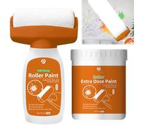 CLIUNT 1000g Brosse Roulante de Réparation Murale, Peinture de Retouche Mur, Rouleau Retouche Peinture Blanc Mur avec 500g pâte de RéParation Murale, pour Retirez Les Graffitis Muraux, Taches