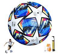 CLIUNT Ballon de Football en Taille 5, Ballon Foot avec Pompe, Ligue des Champions Ballon de Football, League Ball Ballons de Foot, pour Adolescent et Adultes Match Sport Formation