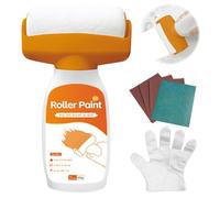 CLIUNT Brosse Roulante de Réparation Murale, Rouleau Retouche Peinture Blanc Mur con guanti, Peinture au Rouleau de Réparation Murale, pour les Fissures, éClats, Graffitis