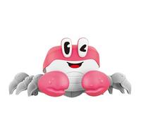 CLIUNT Crabe Qui Marche Bebe, Crabe Jouet Bebe 1 2 3 4 Ans, Jouet Bebes 1 2 Ans, Le Crabes Rampant, Jouets Bebes 3 an Cadeau Enfant, Lernspielzeug pour Jouets sur Le Ventre(Rose)