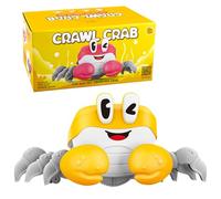 CLIUNT Crabe Qui Marche Bebe, Le Crabe Rampant, Crabe Jouet Bebe, Jouet Bebe 3 an Cadeau Enfant, Lernspielzeug pour Jouets sur Le Ventre,Jouet Montessori Bebe