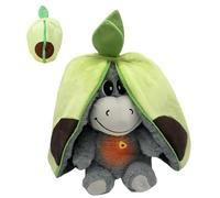 CLIUNT Peluche Âne Respirant pour Adulte, Doudou Qui Respire, Peluche Qui Respire avec Musique et lumières, Jouet Peluche Âne pour Adulte Enfant(Vert)