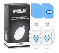 CLIUNT Prise USB anti-moustique à brancher avec 90 tablettes, anti-moustiques portable, pour l'intérieur, l'extérieur, la randonnée, l'été, la maison, les voyages, blanc