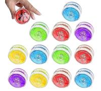 CLIUNT12pcs LED Yoyo, Plastique Responsive Yoyo, lumière LED Yoyos, lumières Yoyos JoJo pour Anniversaire, fête, Cadeau d'invité, Couleurs aléatoires