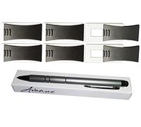 Clixde Lot de 6 coques de protection pour webcam avec système coulissant, 1 stylet universel avec pointe en caoutchouc pour ordinateur portable, tablette de bureau