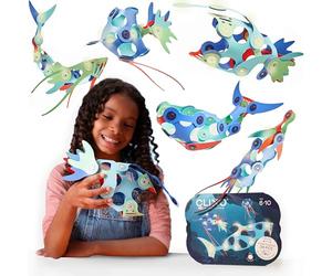 Clixo Lot de créatures océaniques - Jouet de Construction magnétique Phosphorescent - 24 pièces magnétiques Flexibles pour L'Aventure sous-Marine. Jouet STEM imaginatif. Cadeau et Voyage pour Enfants