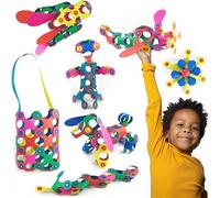 Clixo - Rainbow Pack (Multicolore) - Jeu de Construction Magnetique, Flexible, Durable et Imaginatif - 42 pièces - Dès 4 Ans
