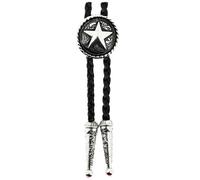 CLJ - Bolo tie, Cravate Texane - Bouclier avec étoile - Style Texan, Danse Country, Cowboy, Far West Américain, Western Vintage -