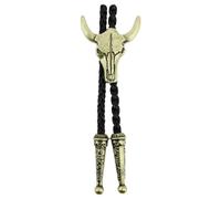 CLJ - Bolo tie, Cravate Texane - Tête de vache - Style Texan, Danse Country, Cowboy, Far West Américain, Western Vintage - Bronze