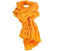 Clj Charles Le Jeune. Chèche. DAKAR, Coton. Orange Gomme-gute - Uni -