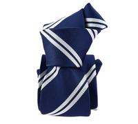 Clj Charles Le Jeune. Cravate. Club, Microfibre. Bleu Marine - Club/rayé -