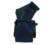 Clj Charles Le Jeune. Cravate. Club, Microfibre. Bleu Marine et Vert - Club/rayé -