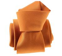 Clj Charles Le Jeune. Cravate. Monochrome, Microfibre. Orange de Murcie. Uni.